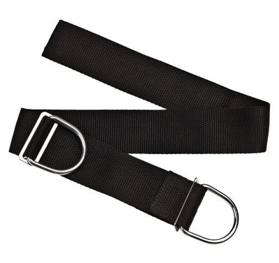 XDEEP Crotch Strap 1.2 m – includes 2 stainless D-rings and 3 tri-gliders, laid flat with durable webbing construction