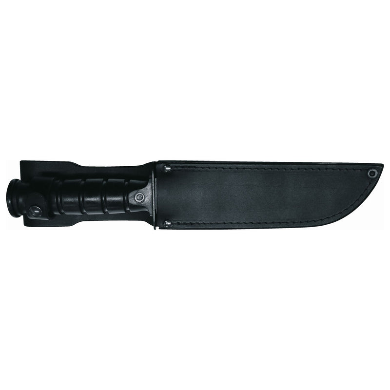 MAC Coltellerie Model 691 knife in black leather sheath with belt loop attachment