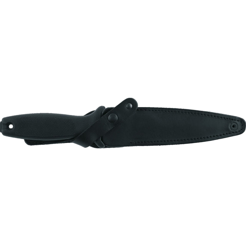 MAC Coltellerie PRA-2 diving knife in black polymer sheath with secure retention system