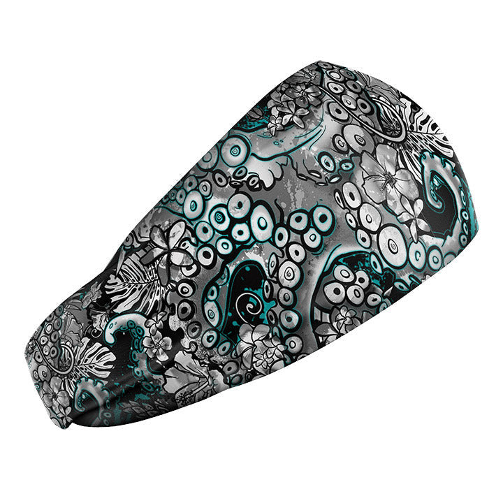 Eco-Friendly Electric Blue Octofloral Scuba Headband