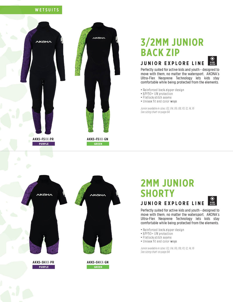 3/2mm Kids Back Zip Fullsuit