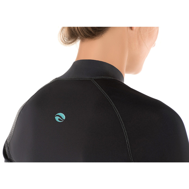 EXOWEAR LONG SLEEVE FRONT ZIP JACKET, WOMEN'S - BLK/GRY