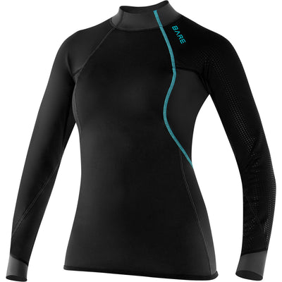 EXOWEAR LONG SLEEVE TOP, WOMEN'S - BLK/GRY