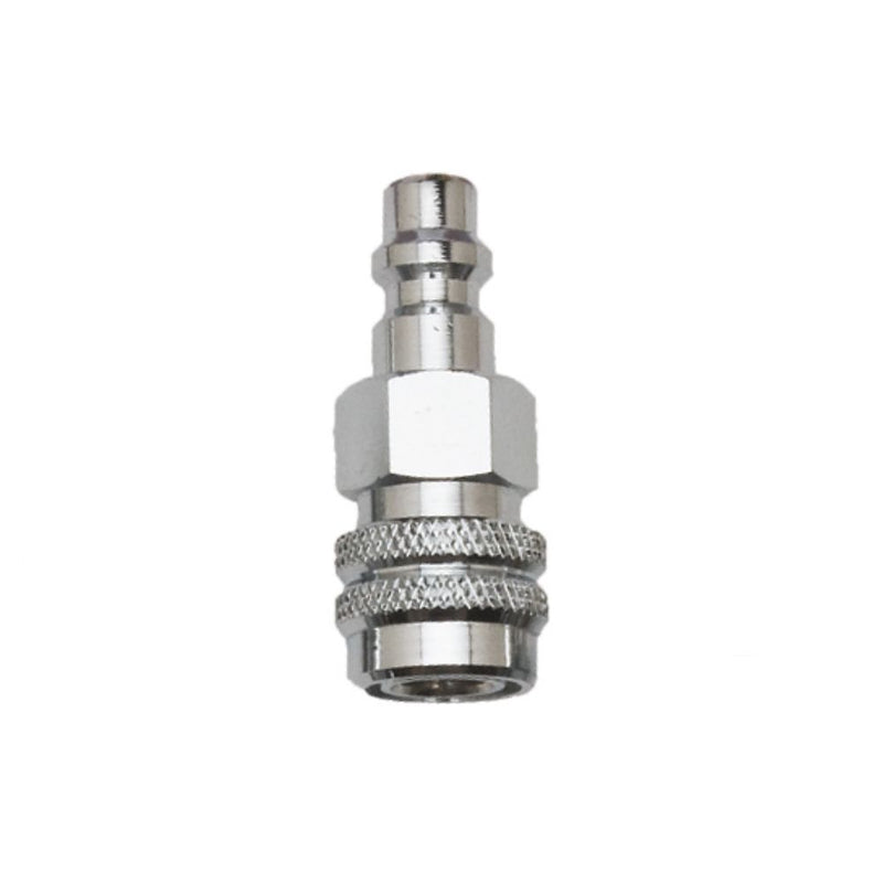 Innovate Scuba Concepts quick disconnect fitting showing threaded connection and precision machined stainless steel construction
