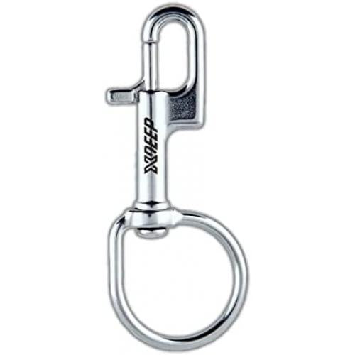 XDEEP NX GEN large stainless steel swivel bolt snap, side view.