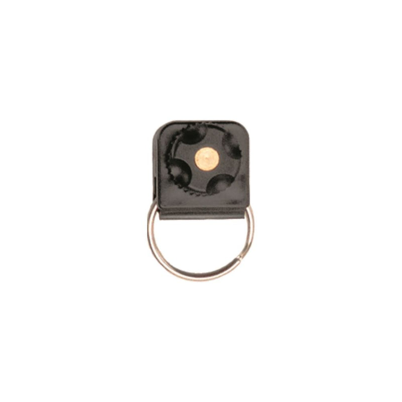 Innovate Scuba Concepts retractable gear keeper close-up view showing internal spring mechanism and metal D-ring attachment point