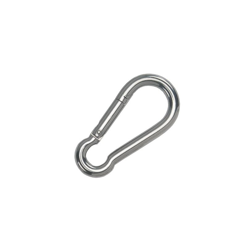 Stainless steel carabiner with wire gate for lightweight diving equipment connections