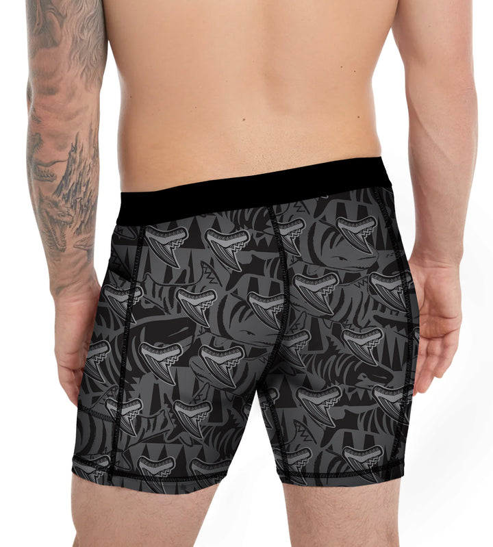 MENS Eco-friendly Tiger Shark NO BUNCH Scuba Jammer Swim Shorts