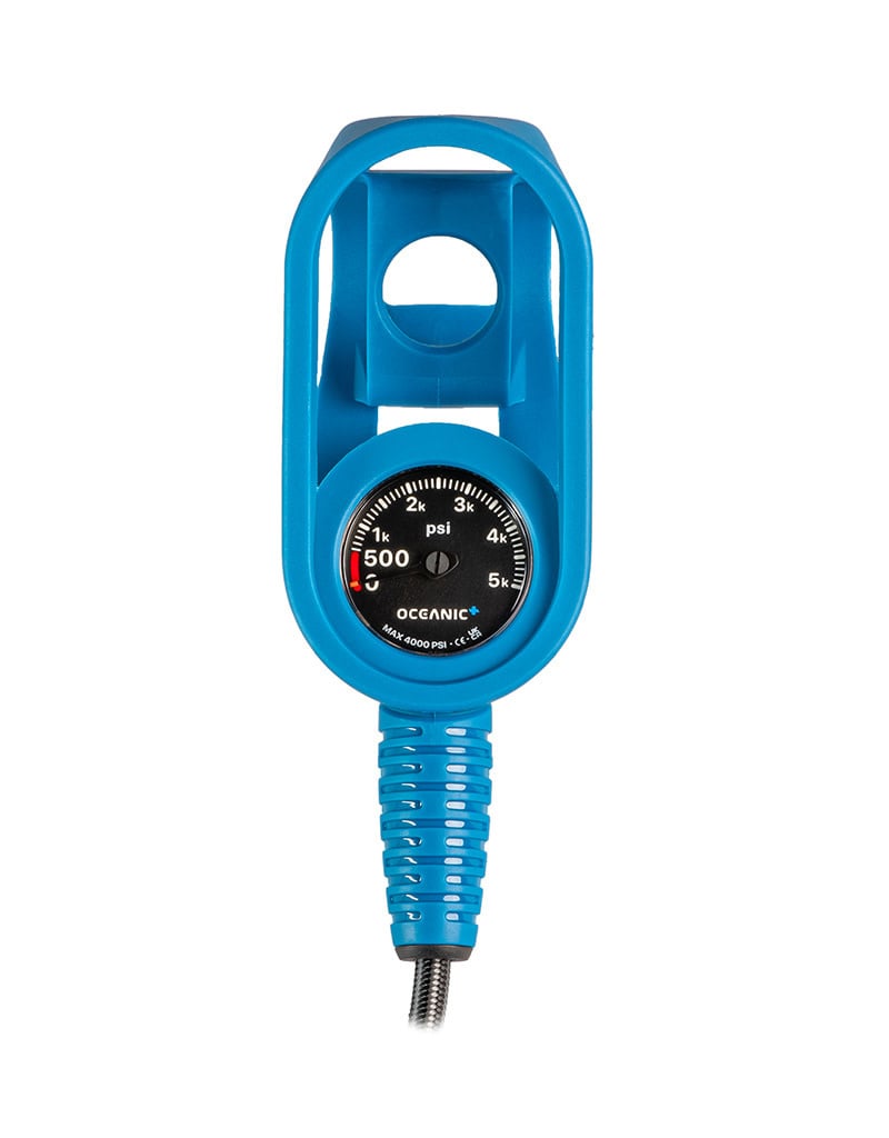 Oceanic+ Console (PSI, Petrol Blue) – Reliable Dive Pressure Gauge Product Photo
