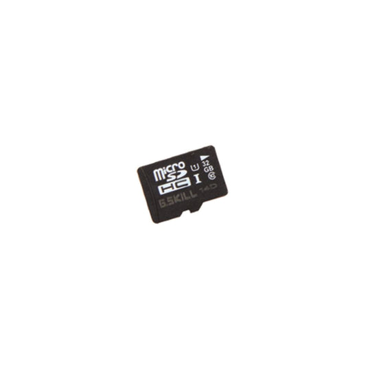 Black G.SKILL micro SDHC memory card, 8GB capacity, Class 1 UHS-I compatible
