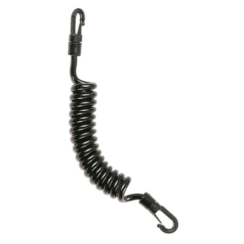Black Heavy-Duty Snappy Coil with Dual Clip Hooks