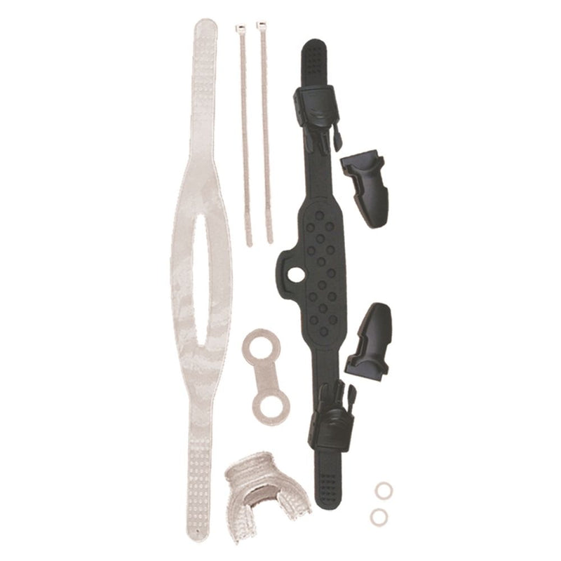 Innovative Scuba Concepts dive knife accessories kit including white silicone straps, black knife sheath, mounting hardware and O-rings