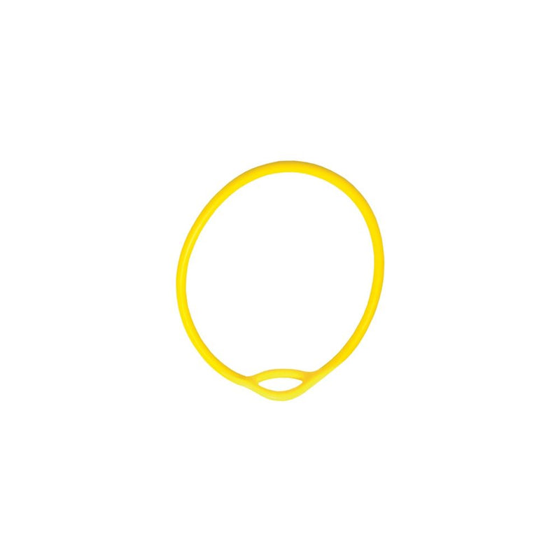 Yellow silicone octo holder loop for securing scuba regulator