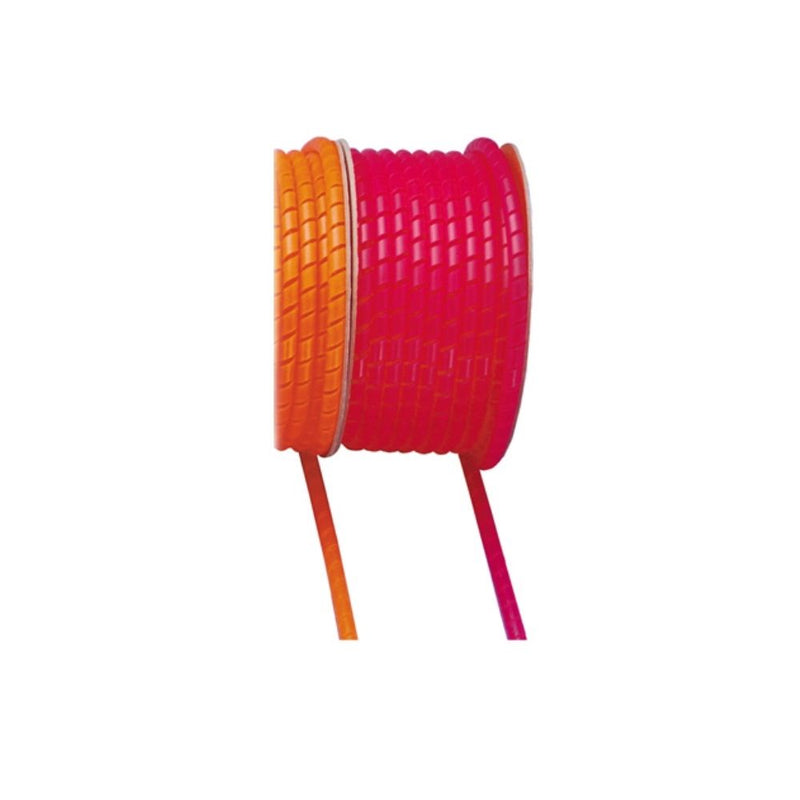 Orange and magenta diving equipment straps on spools - Innovative Scuba Concepts