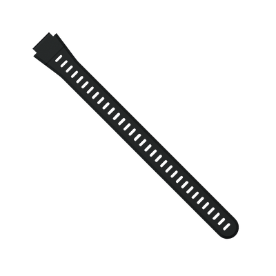 Shearwater Remora Long Dive Computer Strap – Black Rubber Wristband with Buckle