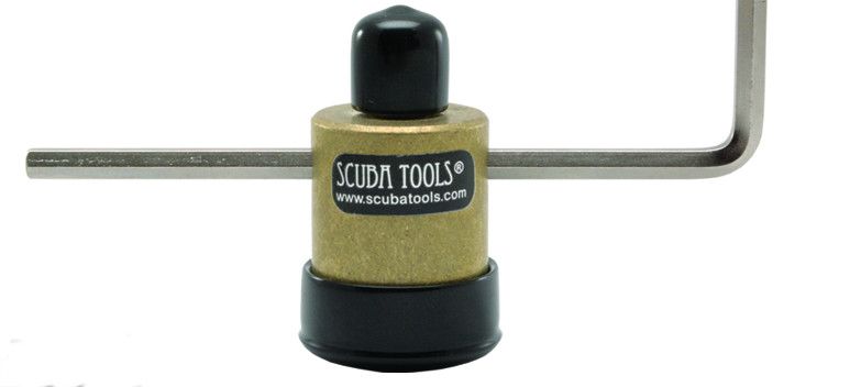 Scuba Tools tank valve removal and installation tool with hex key - professional diving equipment maintenance tool