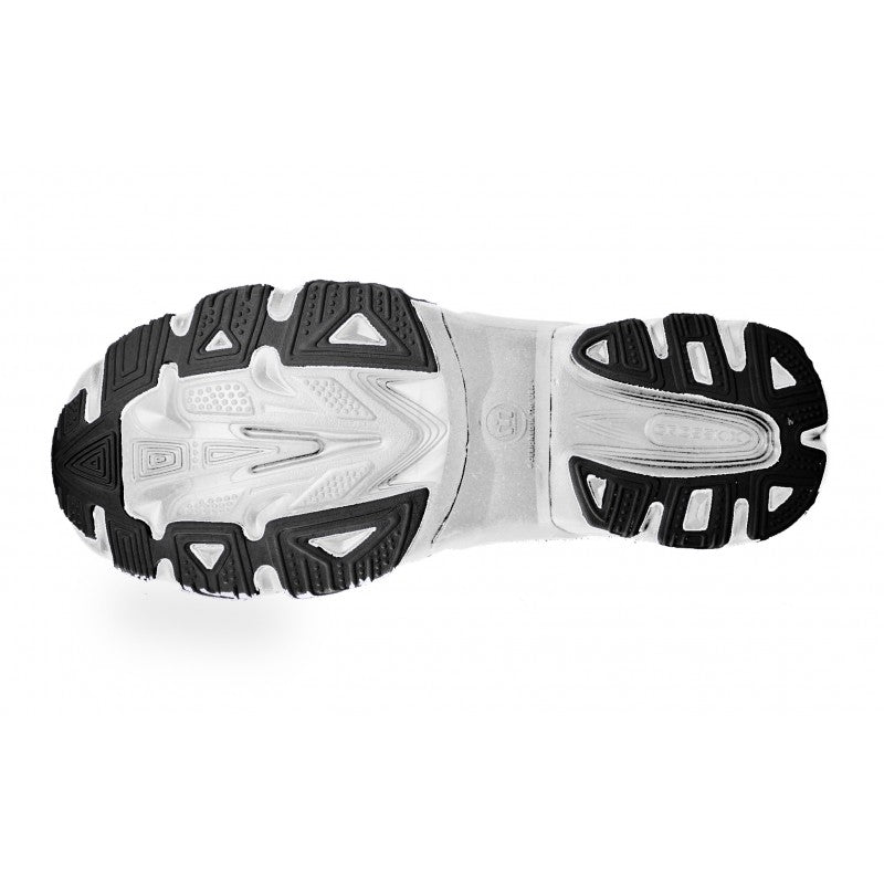 Crosskix 2.0 Whiteout water shoe outsole view displaying the white and black rubber tread pattern with grip zones for traction