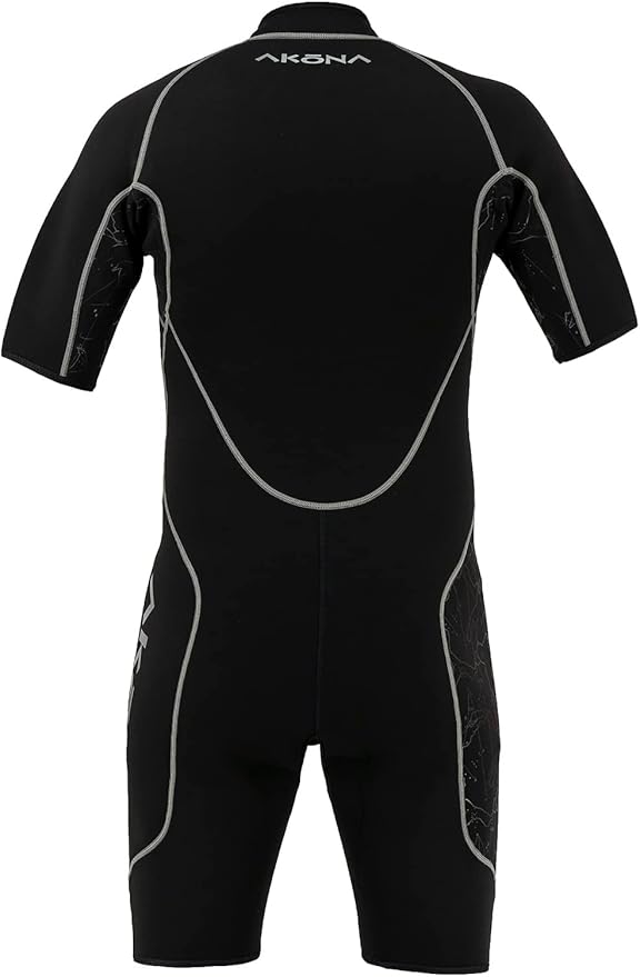 2.5mm Men's Shorty - (Front Zip) Grey-Scuba Schools of America
