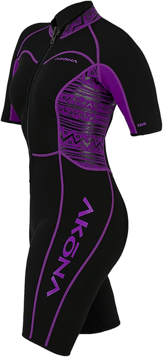 2.5mm Women Shorty (Front Zip) - Magenta-Scuba Schools of America