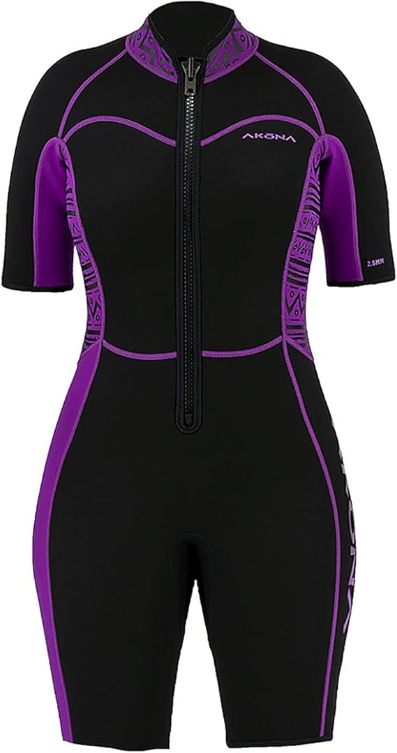 2.5mm Women Shorty (Front Zip) - Magenta-Scuba Schools of America