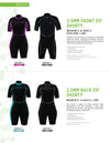 2.5mm Women Shorty (Front Zip) - Magenta-Scuba Schools of America