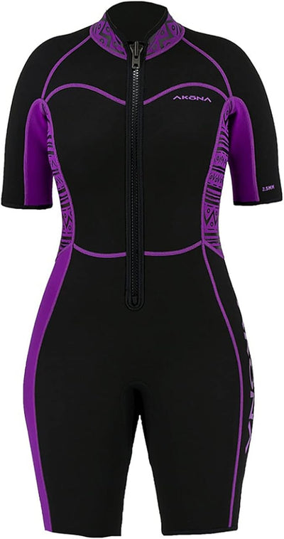 2.5mm Women Shorty (Front Zip) - Magenta-Scuba Schools of America