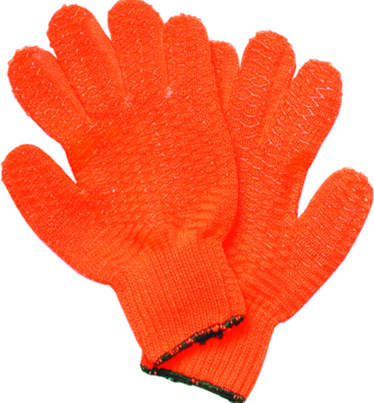 High-Visibility Orange Knit Dive Gloves – Durable textured gloves for scuba and marine use, designed for enhanced grip and underwater handling. Smaill size