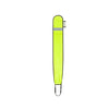 XDEEP Opened Simple DSMB, Bright Yellow, 140 cm long with 3M Scotchlite Solas reflective tape for enhanced underwater visibility and diver safety