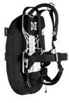 XDEEP NX ZEN Deluxe – angled top-down view with padded harness and single tank adapter visible