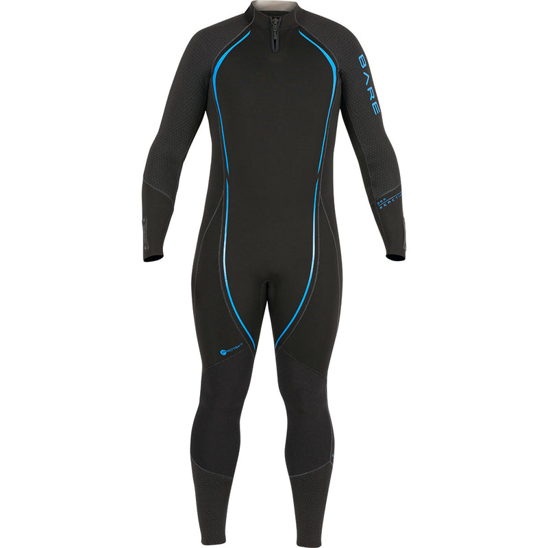 3MM REACTIVE MENS WETSUIT FULL - BLK, BLU-Scuba Schools of America