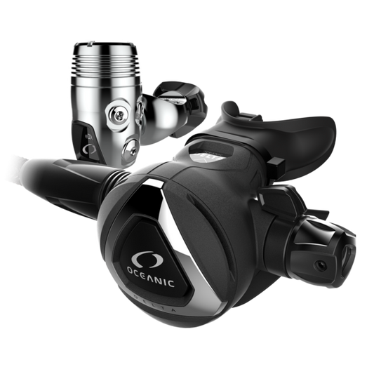 Oceanic Delta 5 Regulator + EDX First Stage (Black) – Balanced Dive System Product Photo