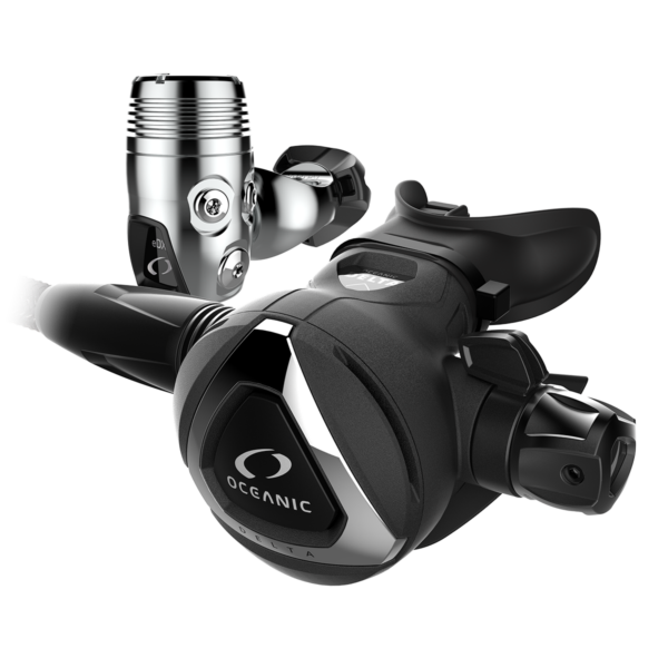 Oceanic Delta 5 Regulator + EDX First Stage (Black) – Balanced Dive System Product Photo