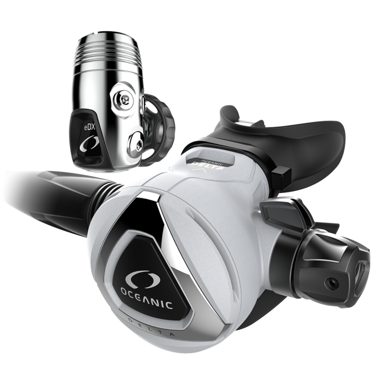 Oceanic Delta 5 Regulator + EDX First Stage (White) – Premium Dive System Product Photo