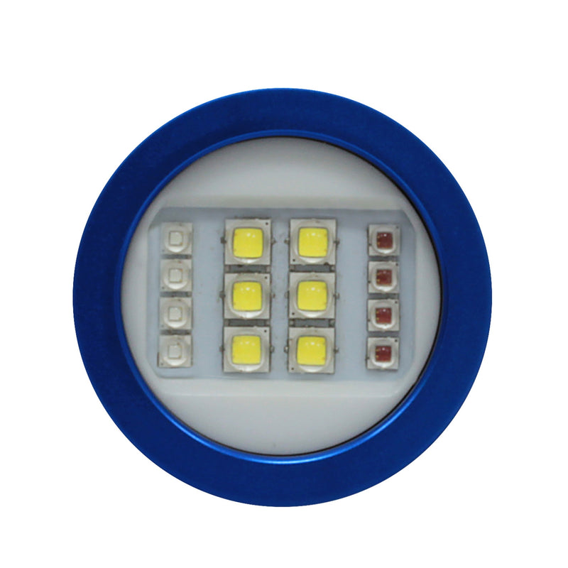 4600 Lumen Video Light with Built In Blue and Red Light, Wide Beam Underwater Illumination, Technical Dive Accessory-Scuba Schools of America