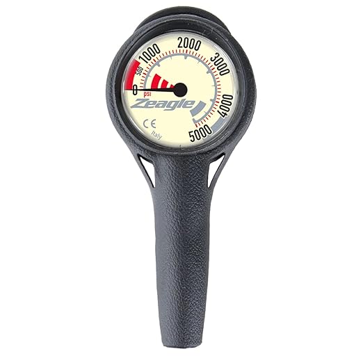 Zeagle Single Gauge 5000psi with 32” Black Hose Product Photo