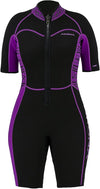 2.5mm Women Shorty (Front Zip) - Magenta