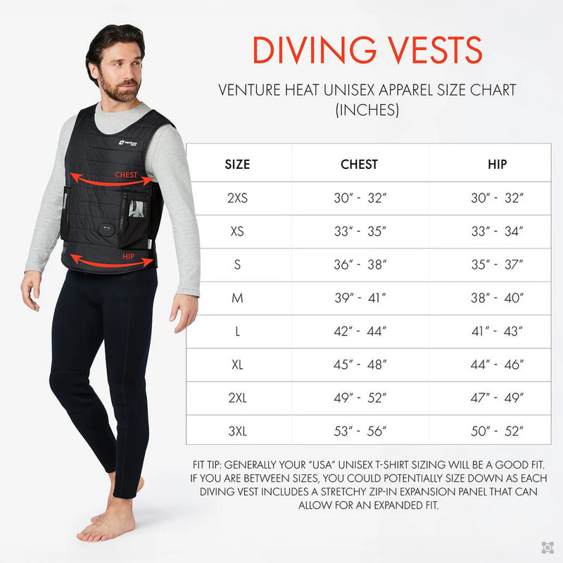 Venture Heat SPORT V3 Waterproof Heated Diving Vest