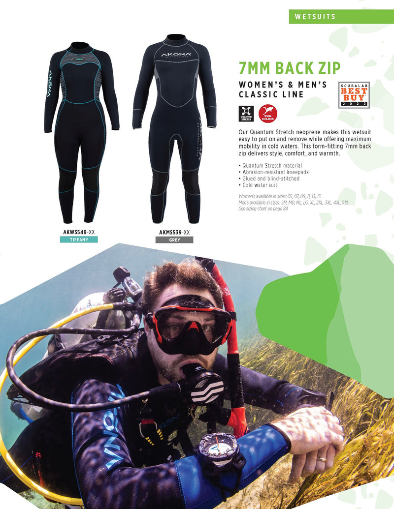7mm Men's Quantum Stretch Full Suit-Scuba Schools of America