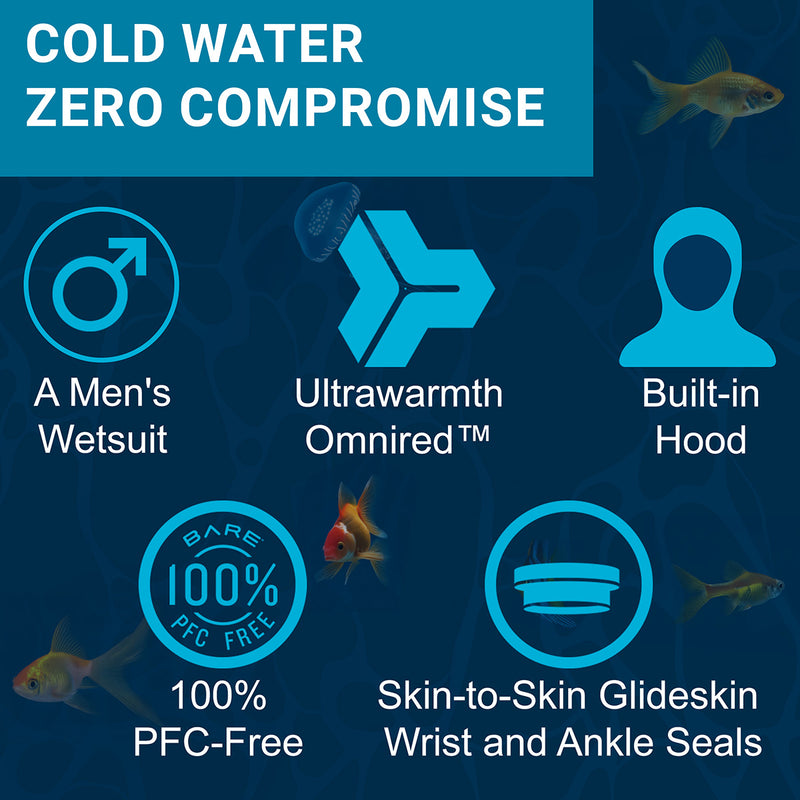 8/7mm Velocity Ultra 2.0 Semi-Dry Suit, Thermal Suit for Diving and Snorkeling-Scuba Schools of America