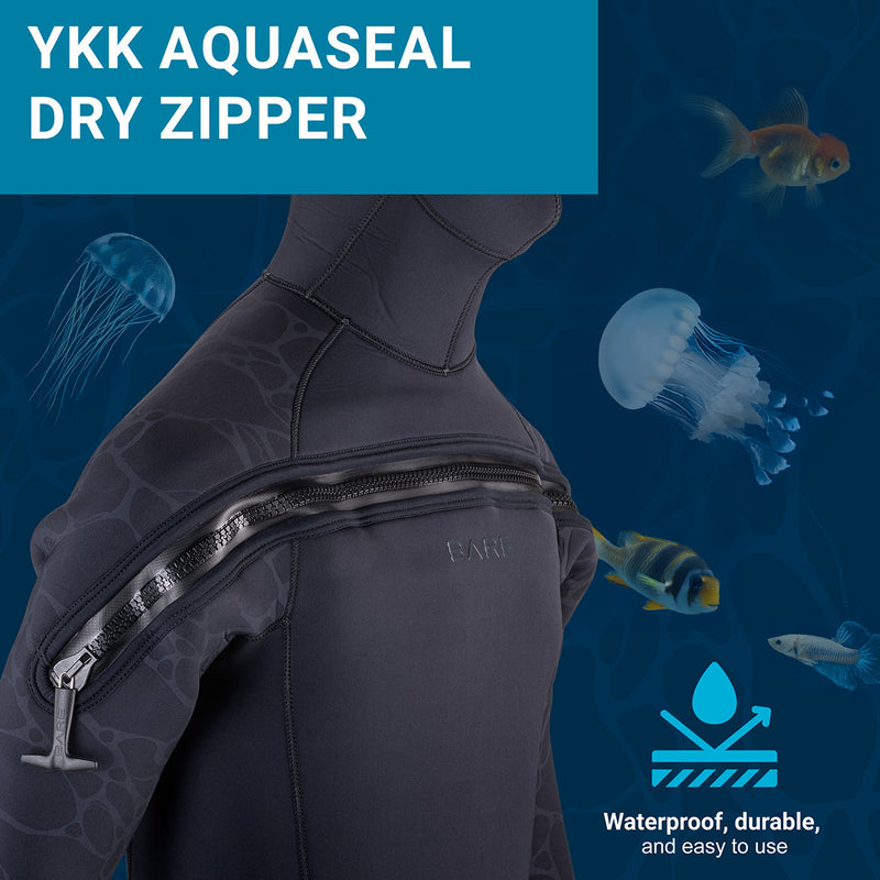 8/7mm Velocity Ultra 2.0 Semi-Dry Suit, Thermal Suit for Diving and Snorkeling-Scuba Schools of America