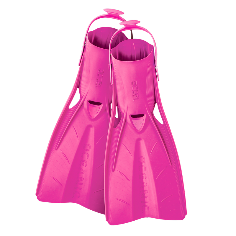 Oceanic Accel Open-Heel Fins – Compact Travel Scuba Fins Product Photo