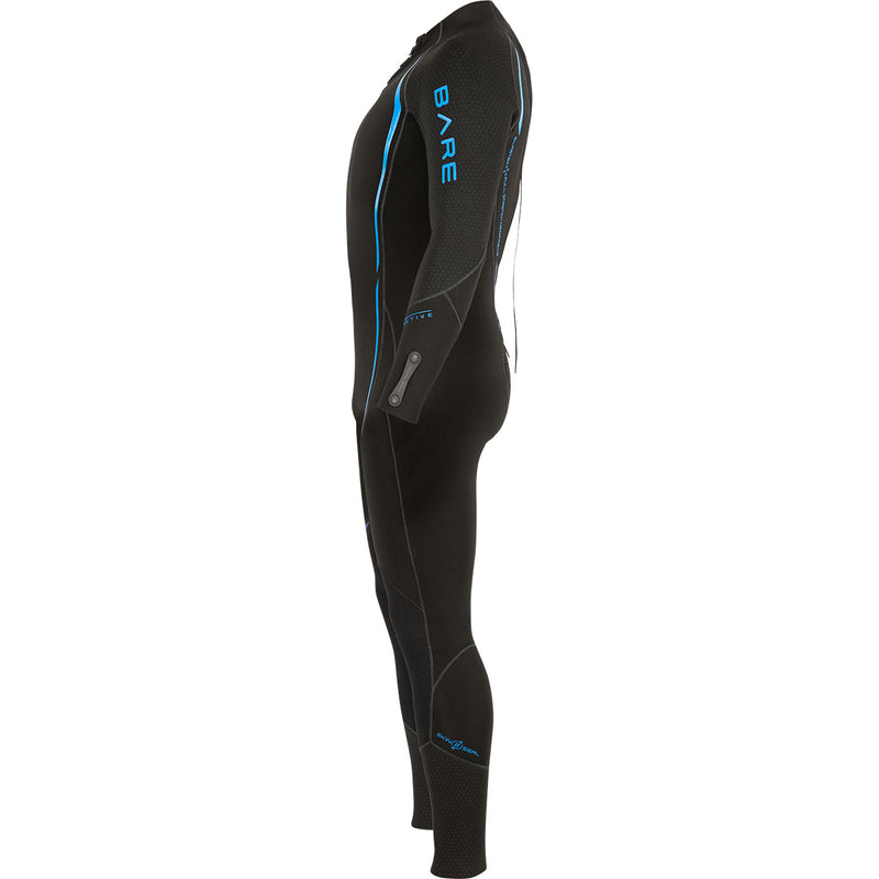 3MM REACTIVE MENS WETSUIT FULL - BLK, BLU