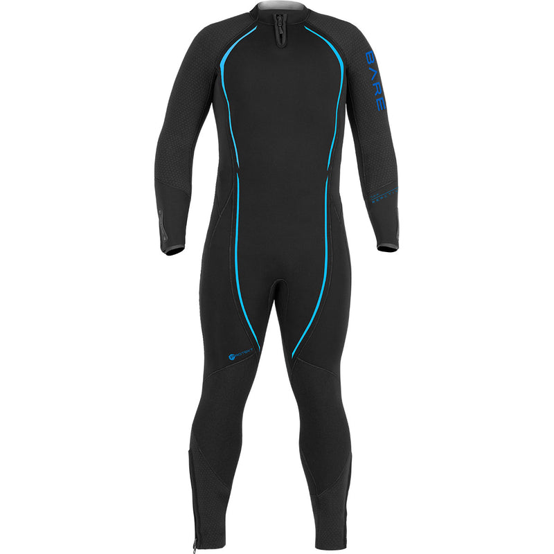 7MM REACTIVE MENS WETSUIT FULL - BLK, BLU