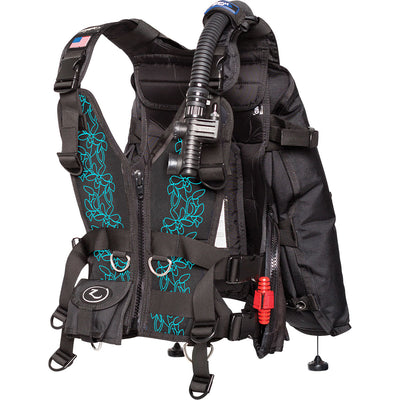 Zeagle Zena Floral Front Panel – Aqua Floral BCD Replacement Product Photo