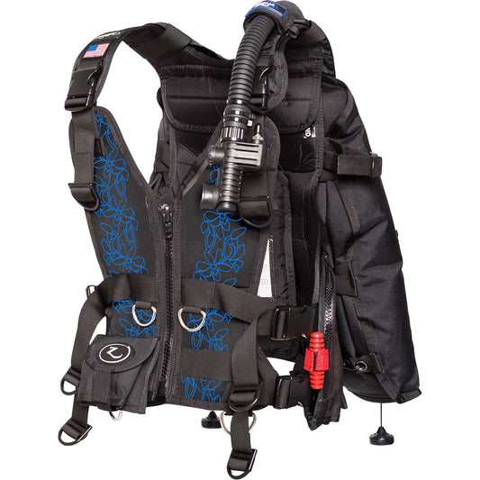 Zeagle Zena Floral Front Panel – Blue Floral BCD Replacement Product Photo