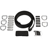 XDEEP Classic Old School Harness Set with Webbing, 5 D-Rings, Tri-Gliders, and Crotch Strap – laid flat rear view without backplate