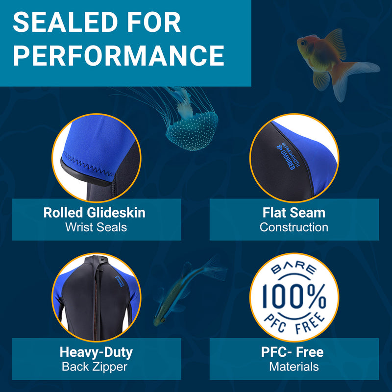 3mm Velocity Ultra 2.0 Full Wetsuit, Thermal Suit for Diving and Snorkeling