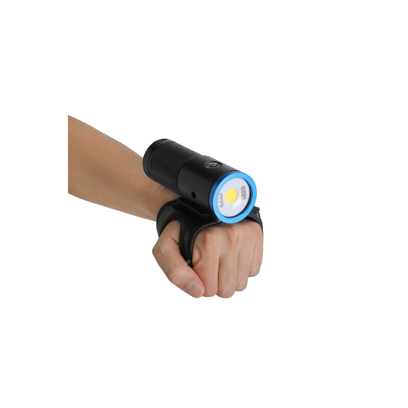 4000 Lumen Video Light with Built In Blue and Red LED Remote Control Ready, Wide Beam Underwater Illumination, Technical Dive Accessory