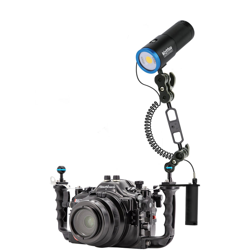 4000 Lumen Video Light with Built In Blue and Red LED Remote Control Ready, Wide Beam Underwater Illumination, Technical Dive Accessory