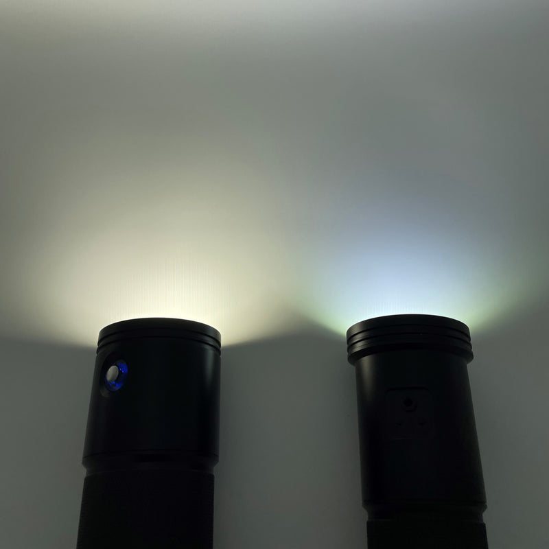 9000 Lumen Tri Color Video Light, Wide Beam Underwater Illumination, Scuba Photography and Filming Gear